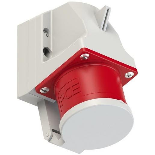 PCE 525-6D CEE-Wandgerätestecker 32A 5P 400V IP44 Verpackungseinheit:1ST