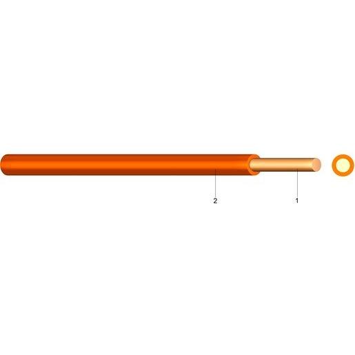 Kabel & Leitungen YE   2,5  OR PVC Aderleitung Ye 2,5 orange Eca 100m Bund Verpackungseinheit:100M