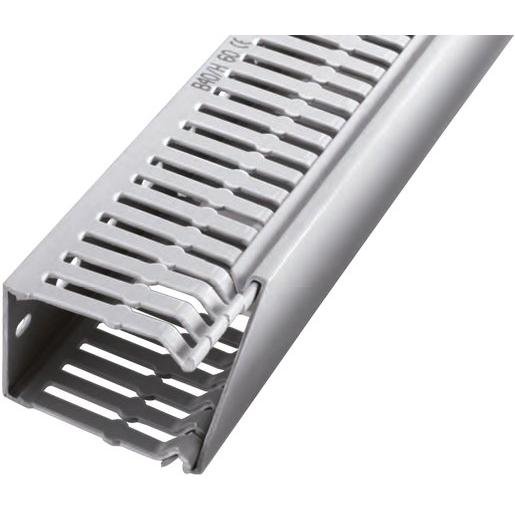 Licatec 7320-1 Verdrahtungskanal BxH 30x60 mm PVC grau RAL7030 VPE=52 m Verpackungseinheit:2M