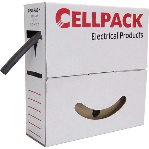 Cellpack 127077 Schrumpfschlauch Abrollbox 12,7 bis 6,4mm / L 8m gelb Verpackungseinheit:1ST
