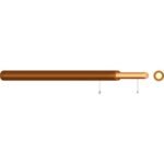 Kabel & Leitungen YE   6    BR PVC Aderleitung Ye 6 braun Eca 100m Bund Verpackungseinheit:100M