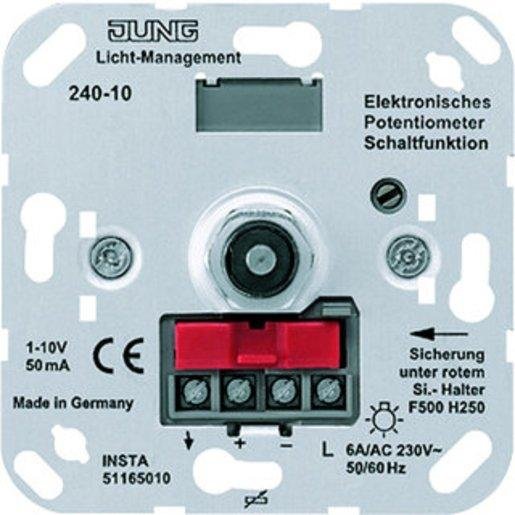 Jung 240-10 Elektronisches Potentiometer Schaltfunktion für EVGs und Tronic-Trafos Verpackungseinheit:1ST