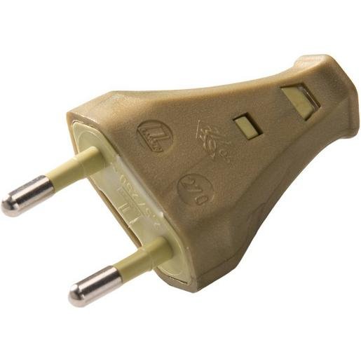 Kaiser Elektrotechnik 852/GO Euro  Stecker ohne Schutzkontakt gold Verpackungseinheit:1ST