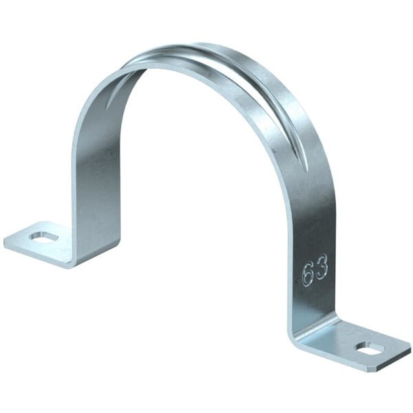 OBO BETTERMANN 1018639 Befestigungsschelle zweilappig 63mm, St, G Stahl, galvanisch verzinkt