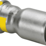 VIEGA 487 164 Viega Sanpress Inox G-Reduzierstück mit SC-Contur Stahl nichtrostend, Modell 0215.1 d1: 35 d2: 22 0215.1 Verpackungseinheit:1ST