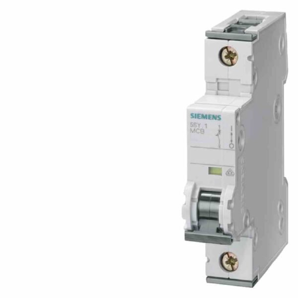 SIEMENS AG 5SY61066 Leitungsschutzschalter, AC/DC, B, 6A, 1p, 400V, 6kA, 1TE, 50Hz, Zusatzeinrichtungen möglich, IP20