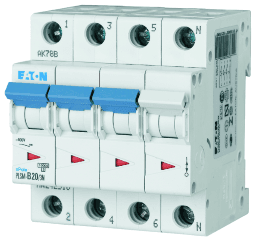 53e95cc4-16eb-4807-9df9-98050043711c EATON 242518 LS-Schalter 10kA B 20A/3pol+N 4TE PLSM-B20/3N-MW Verpackungseinheit:1ST – Bild 1