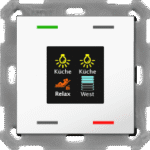 MDT BE-TAS5504.01 KNX 55 x 55 mm Taster Light 4fach mit Farbdisplay reinweiß glänzend  Verpackungseinheit:1ST