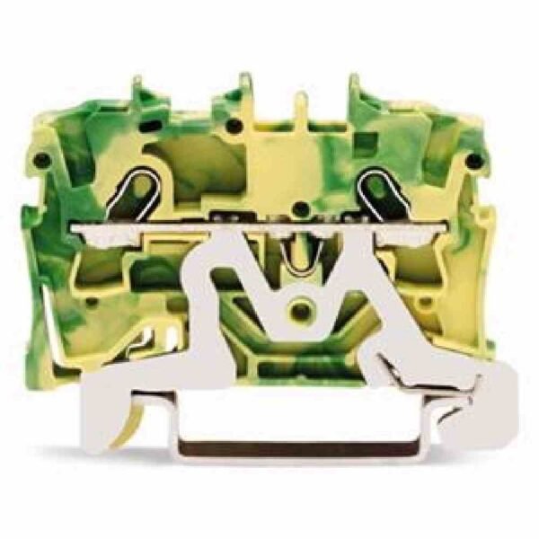 WAGO 2001-1207 2-Leiter-Schutzleiterklemme für Anwendungen Ex e II geeignet 0.25 - 1.5 mm² grün-gelb