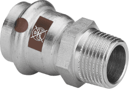 VIEGA 811 556 Viega Temponox-Übergangsstück  Stahl nichtrostend, Modell 1711  d: 22   R: 1 1711 Verpackungseinheit:1ST