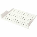 DIGITUS DN97610 2HE Fachboden zum Festeinbau perforiert, Farbe Grau (RAL7035), bis zu 25 kg, 85x483x350 mm