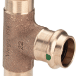 VIEGA 121 754 Viega Sanpress-T-Stück mit SC-Contur Rotguss oder Siliziumbronze, Modell 2218 d1: 35 d2: 28 d3: 28 2218 Verpackungseinheit:1ST