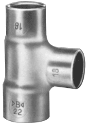 57a1b918-bb84-4aeb-aac4-36fba6d1c6c8 RUBINETTERIE 5130352835 Cu-T-Stueck Fig.5130 35x28x35 mm red. Verpackungseinheit:1ST – Bild 1