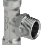 VIEGA 446 031 Viega Sanpress Inox-T-Stück mit SC-Contur Stahl nichtrostend, Modell 2317.1 VdS-Zulassung d1: 54 R: 1 d2: 54 2317,1 Verpackungseinheit:1ST