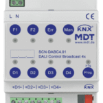 MDT SCN-DABC4.01 DALI Control Broadcast Gateway, 4 Kanal, 4TE, REG, KNX, MDT  Verpackungseinheit:1ST