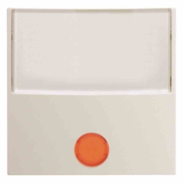 BERKER 16968982 S.1 Kontrollwippe, Schalter/Taster, cremeweiß/elektroweiß, glänzend, diverse Symbole, mit Beschriftungsfeld, mit austauschbarer Linse/Symbol