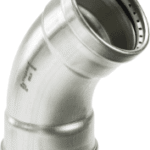VIEGA 482 657 Viega Sanpress Inox XL-Bogen 45° mit SC-Contur Stahl nichtrostend, Modell 2326XL VdS-Zulassung d: 76,1 2326XL Verpackungseinheit:1ST