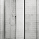 ALVA AQDUSAST390M ALVA Sana Schiebetür 3-teilig 90/190cm, Silber Matt, Glas ESG  Verpackungseinheit:1ST