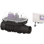 KESSEL 24150 KESSEL Rückstaupumpanlage Pumpfix F, Abwasser fäkalienhaltig, mit einer überflutbaren SPZ 1000 Pumpe, Nennweite (DN) 150, Abdeckungsart Schutzhaube, Verriegelung Klipverschluss, Niveauerfassung über optische Sonde  Verpackungseinheit:1ST