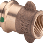 VIEGA 287 016 Viega Sanpress-Übergangsstück mit SC-Contur Rotguss oder Siliziumbronze, Modell 2212.3 d: 15 Rp: ½ 2212,3 Verpackungseinheit:1ST