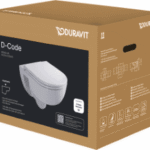 DURAVIT 45130900B2 DU D-Code 2.0 WC-Set wandh.,Spü.4/2L,Riml. inkl.Sitz m.Absenka.,vorm.Weiß Hgl. 451309 Verpackungseinheit:1ST