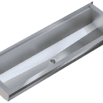 KWC AUSTRIA 2030043779 KP Waschrinne, PLANOX, Edelstahl, Wandmontage, 1200x210x382 mm, ohne Armaturenbank, Seitenpaneele mit integrierten Wandkonsolen, Ablauf mittig, Siebventil G 1 1/2 B PL12 Verpackungseinheit:1ST