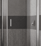 ALVA AQDUORPTS90B ALVA Ora Pendeltür m. Stütze f. SW 1-tlg 90-94,5/200cm, f. BM, Chrom gl., ESG  Verpackungseinheit:1ST