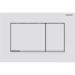 GEBERIT 115.883.JT.1 GE Betaetigungsplatte Sigma20 2-Mengen weissmatt lackiert/glanzchrom, square  Verpackungseinheit:1ST