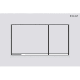 5e403a35-9467-4115-a078-5561136bd6b9 GEBERIT 115.883.JT.1 GE Betaetigungsplatte Sigma20 2-Mengen weissmatt lackiert/glanzchrom, square Verpackungseinheit:1ST – Bild 1