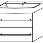 ALVA AQUSJ3W ALVA Una Unterschrank für WT AQKEJUWT60, 2 Ausz., 54x46x42,6cm, Weiß  Verpackungseinheit:1ST