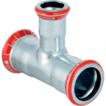 GEBERIT 21214 GE Mapress C-Stahl T-Stueck mit red. Abg. d35 x 22 x 35mm verz.  Verpackungseinheit:1ST