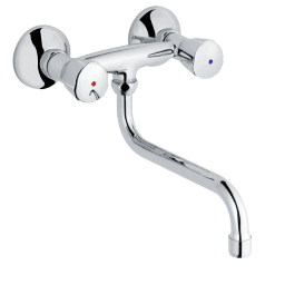 5f698464-ef6e-4eaf-8e1c-c30def8827c2 ALVA AQARSASPTW.1 ALVA Sana 1.0 Spültischarmatur 2-Griff Wandmontage, Chrom Verpackungseinheit:1ST – Bild 1