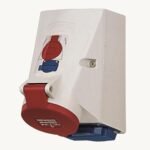 MENNEKES 1651 TwinCONTACT CEE-Kombi, Kunststoff, grau, IP44, 1x32A5p400V, 1xSteckdose, ohne Absicherung, ohne FI-Schutzschalter