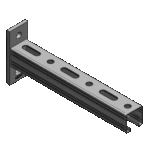 MEFA 180451050 Konsole C-Profil 45/45, L= 1050 mm Platte längs gvz  Verpackungseinheit:1ST