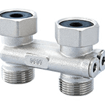 ALVA ALUDG3/4 ALVA Umlenkstück DG-Form 3/4 nicht absperrbar, Messing vernickelt  Verpackungseinheit:1ST