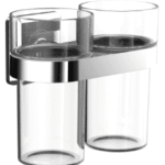 ALVA AQASPRDGHAG ALVA Prima Doppelglashalter mit Acrylgläser, Chrom  Verpackungseinheit:1ST