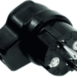 BACHMANN 919,171 Vollgummi-Winkelstecker schwarz mit Schutzkontakt und Schnappwulst  Verpackungseinheit:1ST