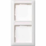 GIRA 110203 Abdeckrahmen 2-fach beschriftbar senkrecht, Standard 55 reinweiß