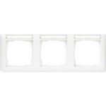 GIRA 109303 Abdeckrahmen 3-fach beschriftbar waagerecht, Standard 55 reinweiß