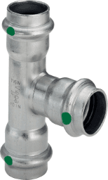 663efc12-4752-41ff-9924-fdab99113233 VIEGA 435 912 Viega Sanpress Inox-T-Stück mit SC-Contur Stahl nichtrostend, Modell 2318 VdS-Zulassung d1: 54 d2: 54 d3: 54 2318 Verpackungseinheit:1ST – Bild 1