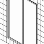 ALVA AQST120 ALVA Una Schiebetür 2-teilig mit Festfeld 114-121/190cm, Silber,ESG Clean  Verpackungseinheit:1ST