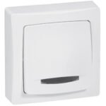 LEGRAND 086005 Wipptaster, reinweiß, 1S, Aufputz, mit Beleuchtung, IP20, ohne Aufdruck, matt