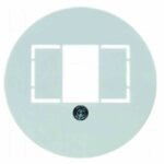 BERKER 1040 1930/GLAS Zentralplatte, TAE, polarweiß, glänzend, Befestigung mit Schraube, ohne Beschriftungsfeld