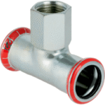 GEBERIT 21313 GE Mapress C-Stahl T-Stueck mit Abgang d35 x Rp3/4 x 35mm verzinkt  Verpackungseinheit:1ST