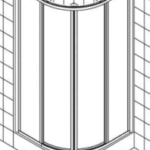 ALVA AQRS90WK ALVA Una Runddusche m. Schiebetür 85,5-89/190cm, Weiß, Kunststoffglas  Verpackungseinheit:1ST