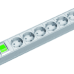 BACHMANN 333,6 Steckdosenleiste 19" PVC 7-fach 2,0m Zuleitung 1xSchalter  Verpackungseinheit:1ST