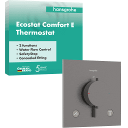6ec93b03-b232-4803-93ea-419d4243e31f HANSGROHE 33711340 hansgrohe Ecostat Comfort E Thermostat Unterputz für 2 Verbraucher, Brushed Black Chrome 33711XXX Verpackungseinheit:1ST – Bild 1