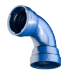 TIROLER ROHRE 106080215 TRM-VRS-MMQ-Stk.blau 90 Grad DN 100 m.Langmuffen  Verpackungseinheit:1ST