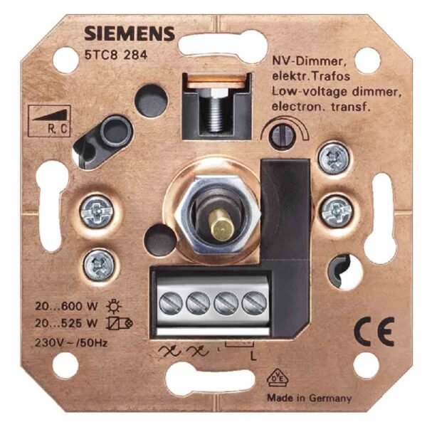 SIEMENS AG 5TC8284 NV-Dimmer elektron. TRAFOS, R, C mit Druck-aus/Wechselschalter, UP 230V 50-60Hz