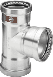 71062bd2-0b9e-4691-8b84-993fb2d973e3 VIEGA 810 207 Viega Temponox XL-T-Stück Stahl nichtrostend, Modell 1718XL d1: 76,1 d2: 76,1 d3: 76,1 1718XL Verpackungseinheit:1ST – Bild 1